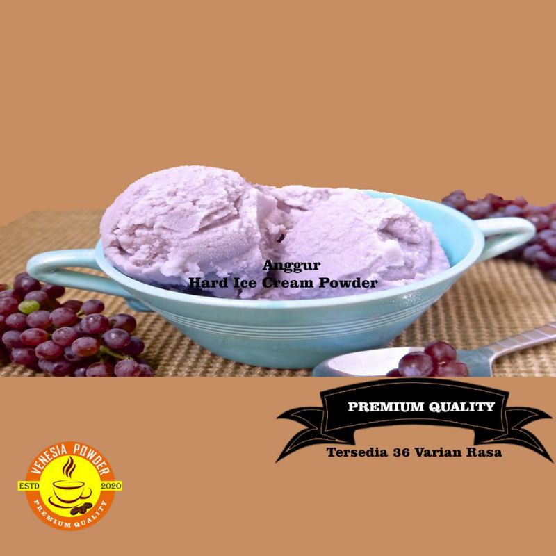 

HARD ICE CREAM RASA ANGGUR TERLARIS 1KG - BUBUK ES KRIM RASA ANGGUR 1KG - BUBUK ES KRIM