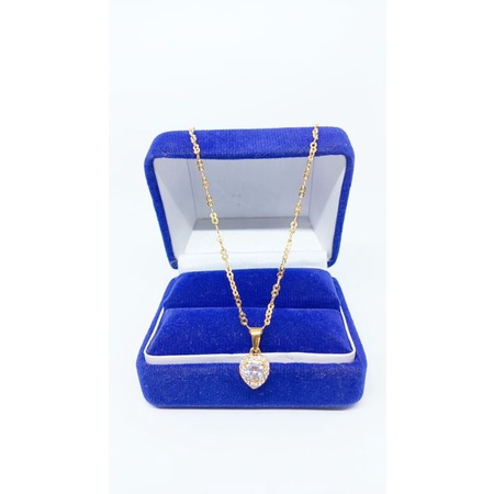 KALUNG PERAK 925 ASLI LAPIS EMAS/KALUNG INFINITY+LIONTIN LOVE MP KELILING/ASLI SILVER/PERHIASAN KALU