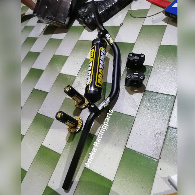 Stang protaper tipe high satu set palang busa fuzion dan handgrip riser / stang fatbar protaper set