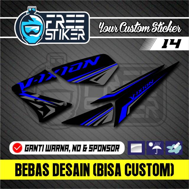 STRIPING VIXION OLD BIRU SIMPLE