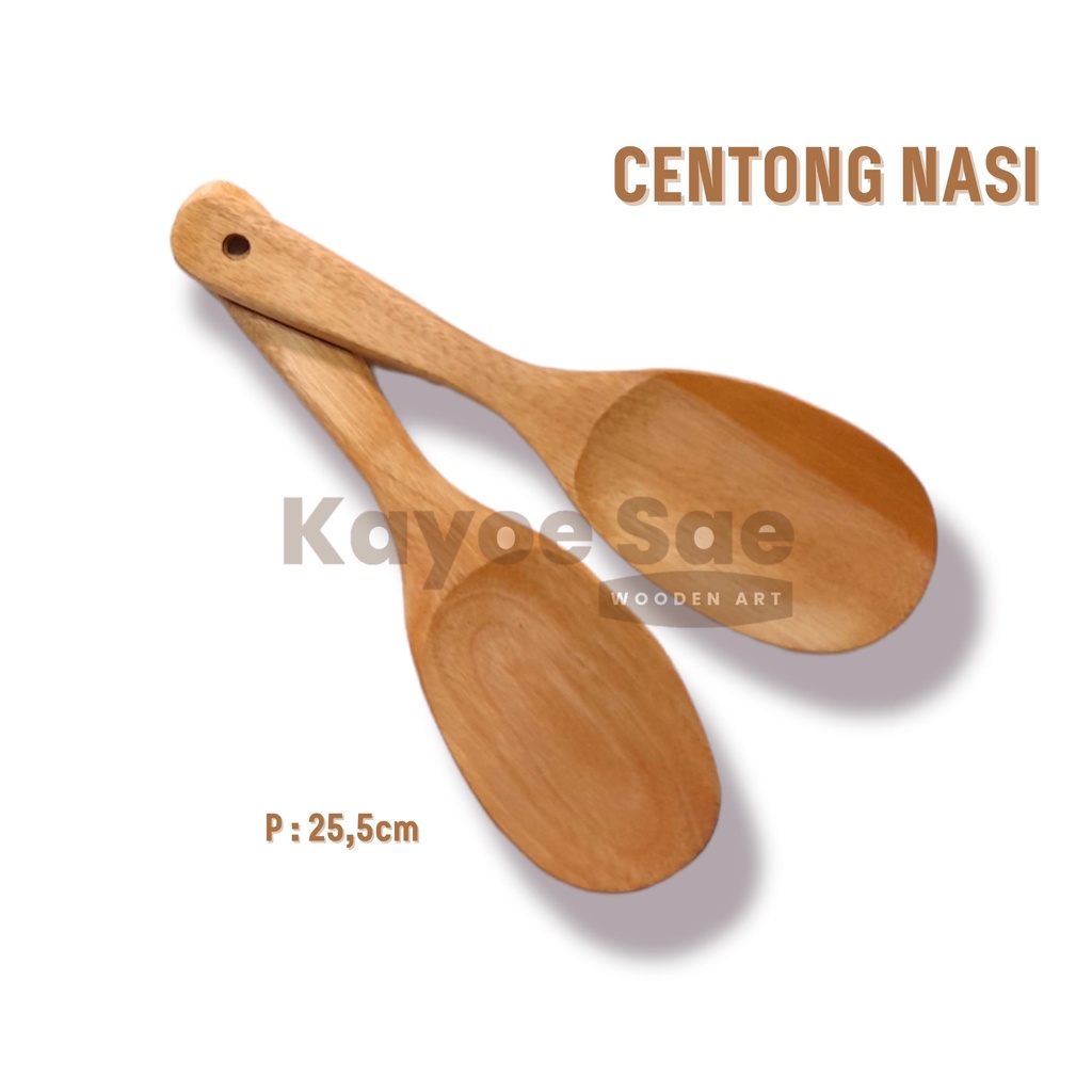 CENTONG NASI KAYU / ENTONG NASI/ SENDOK KASI KAYU