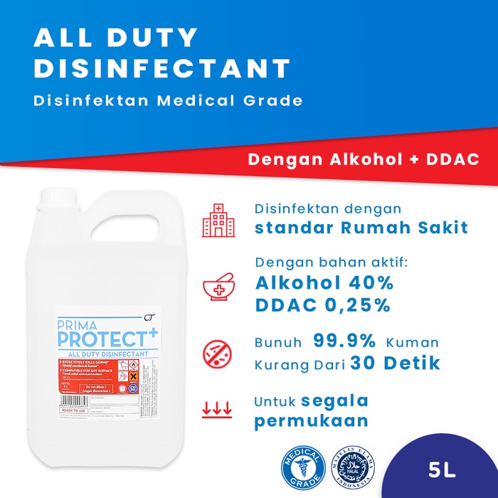 terbatas PRIMA PROTECT All Duty Disinfectant 5L Limited