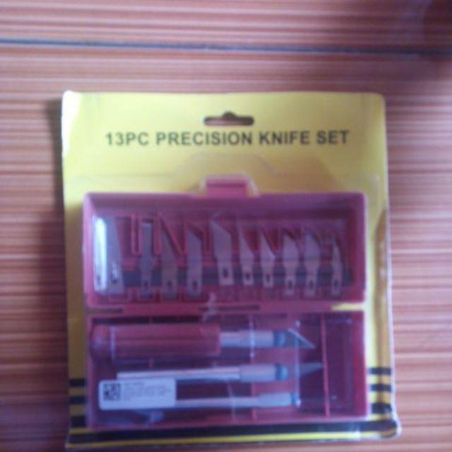 Set Pisau Alat Ukir 13 In 1 Seni Dengan 3 Handle Pisau A003 Omthafsv