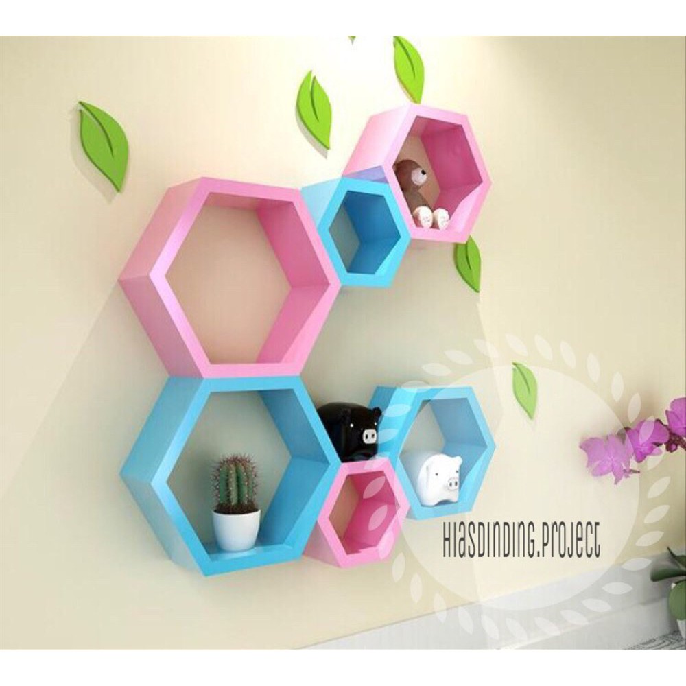 Rak Dinding Hexagonal Minimalis Termurah