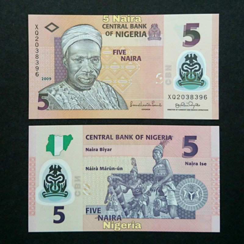 [Vista.12] Uang Nigeria 5 naira polymer
