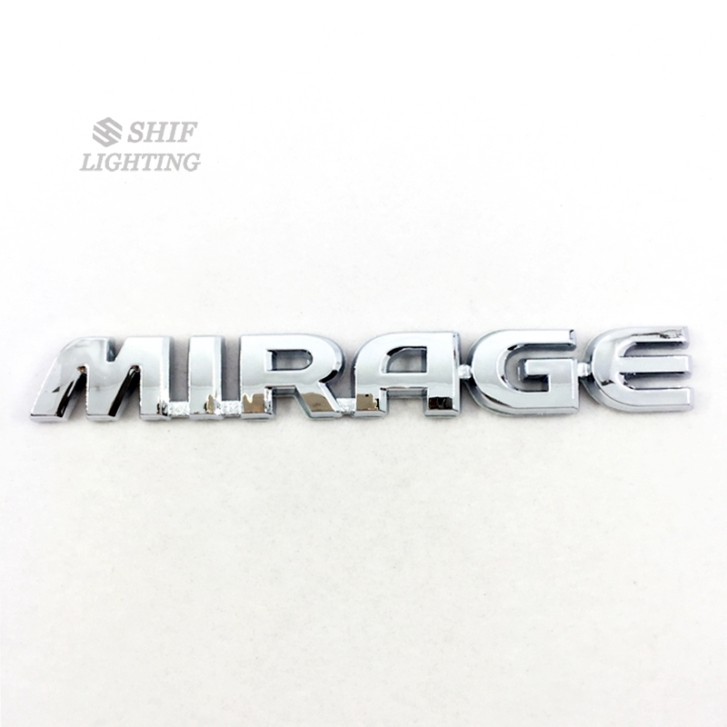 1pc Stiker Emblem Logo Mirage Bahan Abs Krom Untuk Bagasi Belakang Mobil Mitsubishi