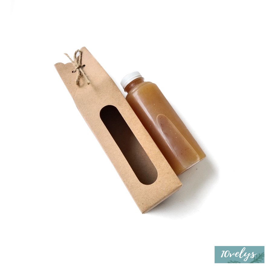 

Box Kraft Coklat Packaging Souvenir Tumbler Dus Botol 250 ml Kardus Kemasan Souvenir Kado Dos Ukuran 5.5x5.5x16cm.