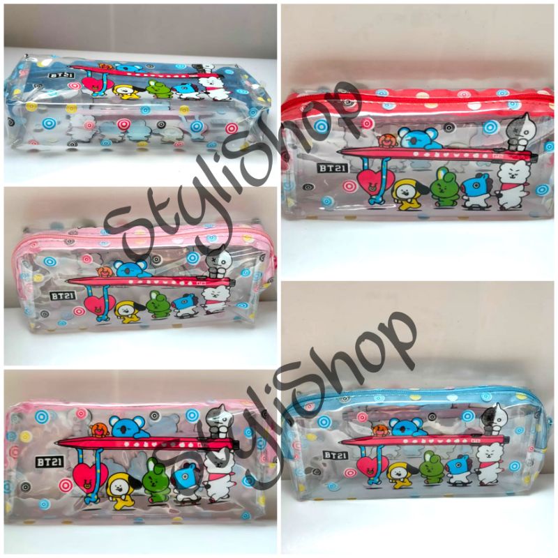 

Kotak Pensil Plastik Transparan, Tempat Alat Tulis Plastik, Tepak Bening