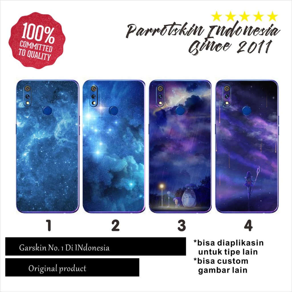 Garskin skin Realme 2 3 5 pro c1 c2 X XT X2 pro galaxy anti gores back