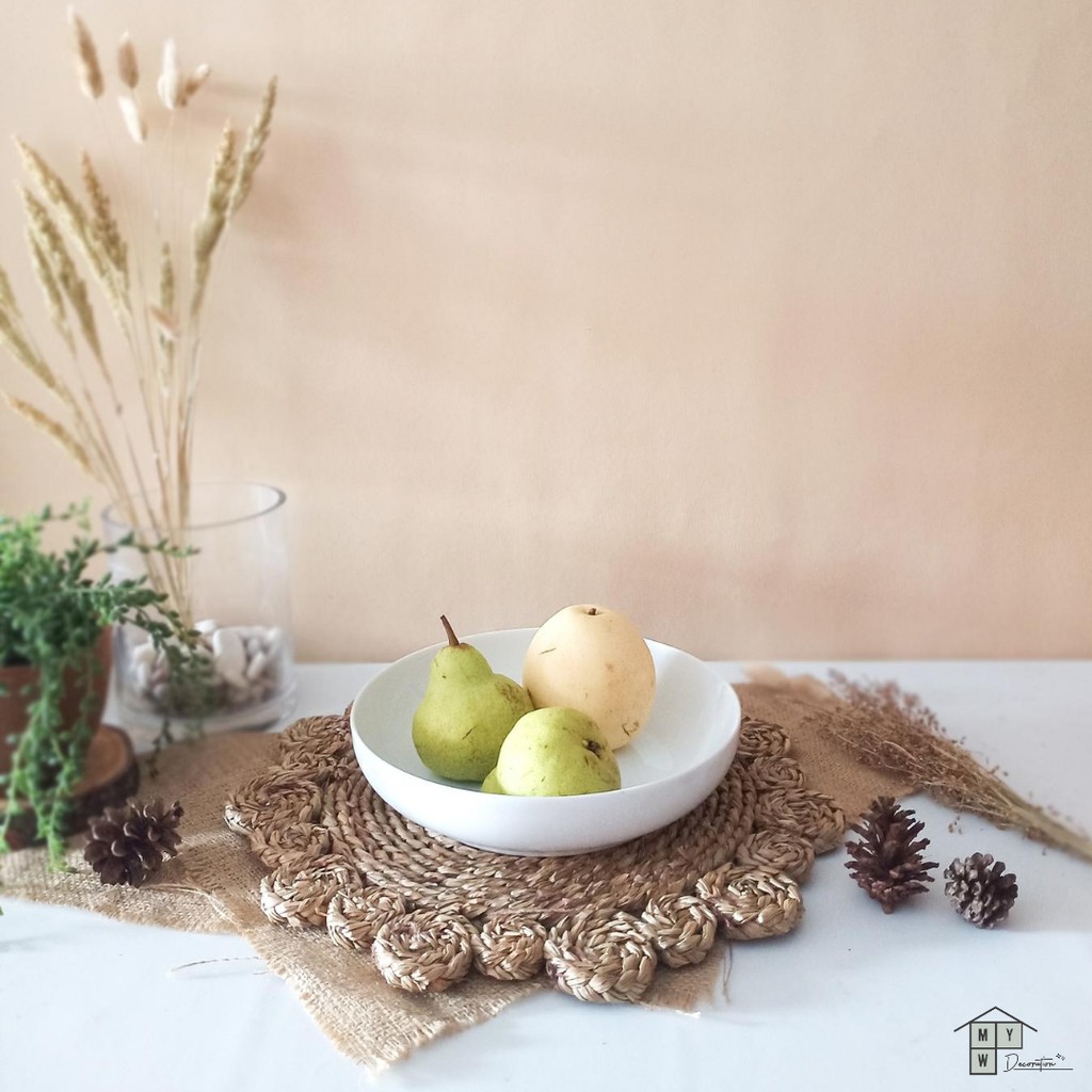 Placemat Eceng Gondok // Tatakan Piring // Hiasan Dinding Eceng Gondok