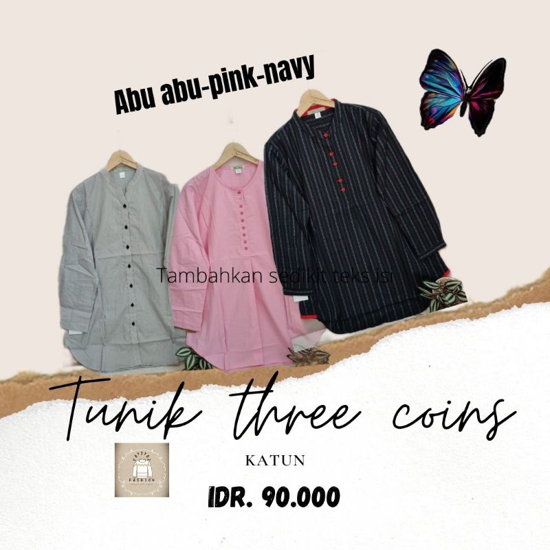 tunik kemeja three coins