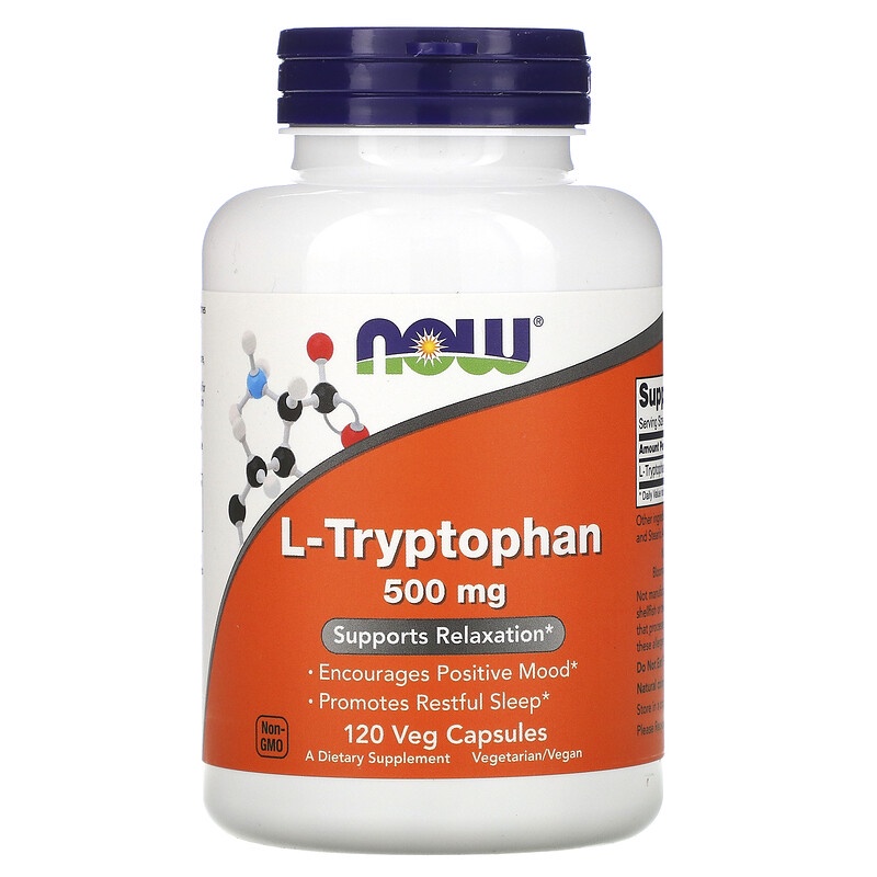 Now Foods L-Tryptophan 500 mg 120 Veg Caps