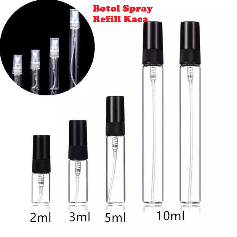 Spray Kaca Vial Botol Spray Kaca Botol Vial Decant Stik Pen Parfum Refill Isi Ulang Kualitas Baik Bo