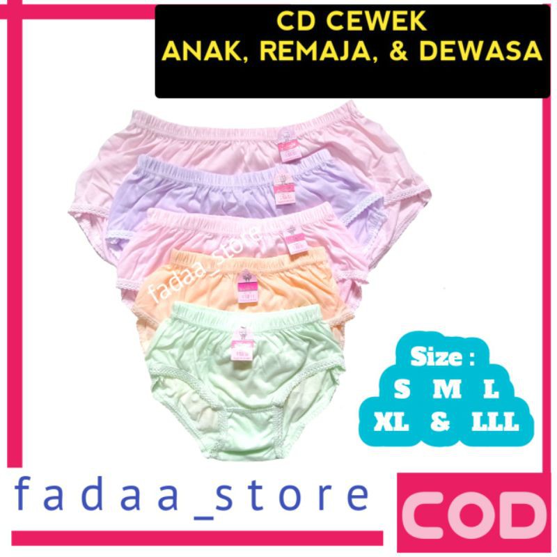 CD WANITA ANAK REMAJA DEWASA DAN JUMBO