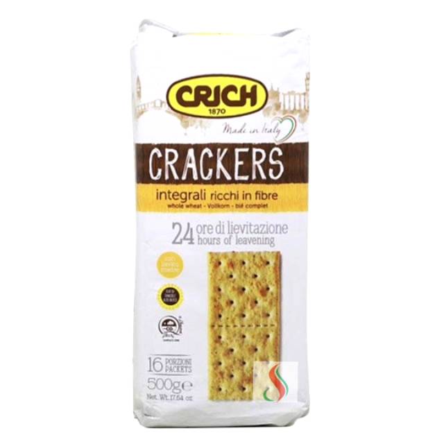 CRICH Crackers - Whole Wheat Integrali ( Italy ) 500 gr .Crackers Gandum.