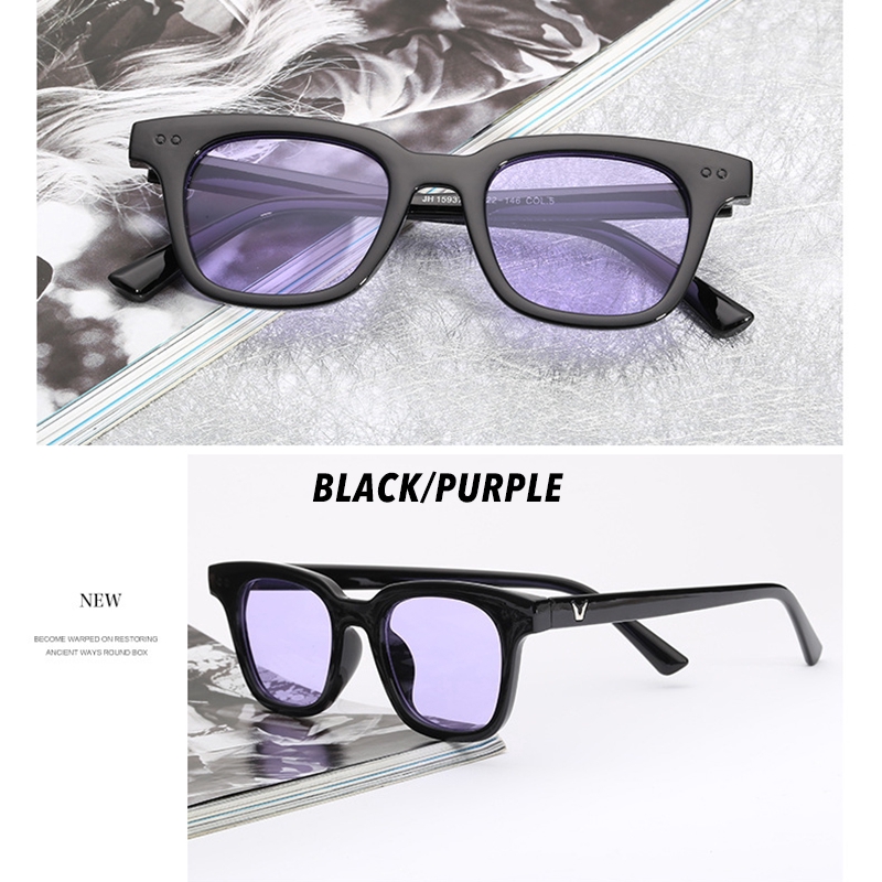 (YUZHU) Bayar di Tempat Korean Fashion Candy Color Kacamata Hitam Wanita/Pria GD Design Small Sunglasses