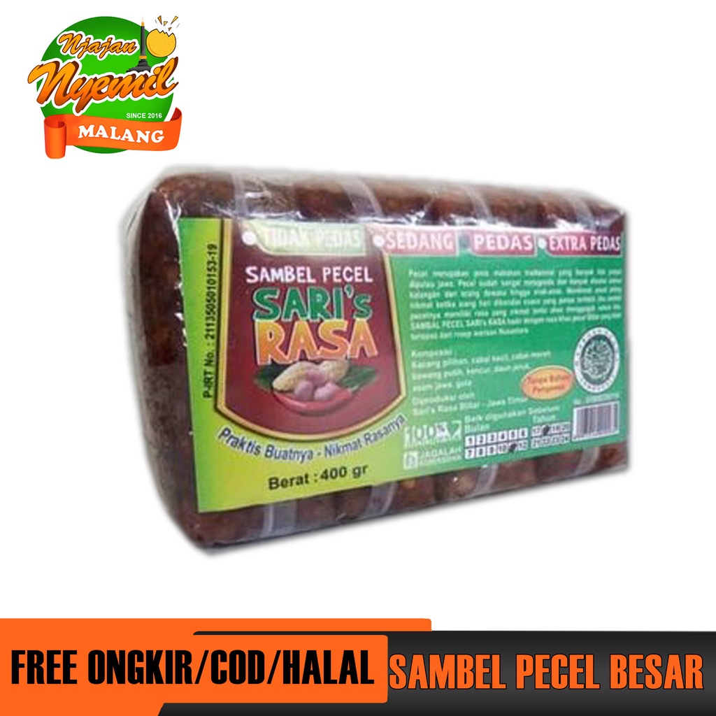 

SAMBEL PECEL KEMASAN 400 GRAM