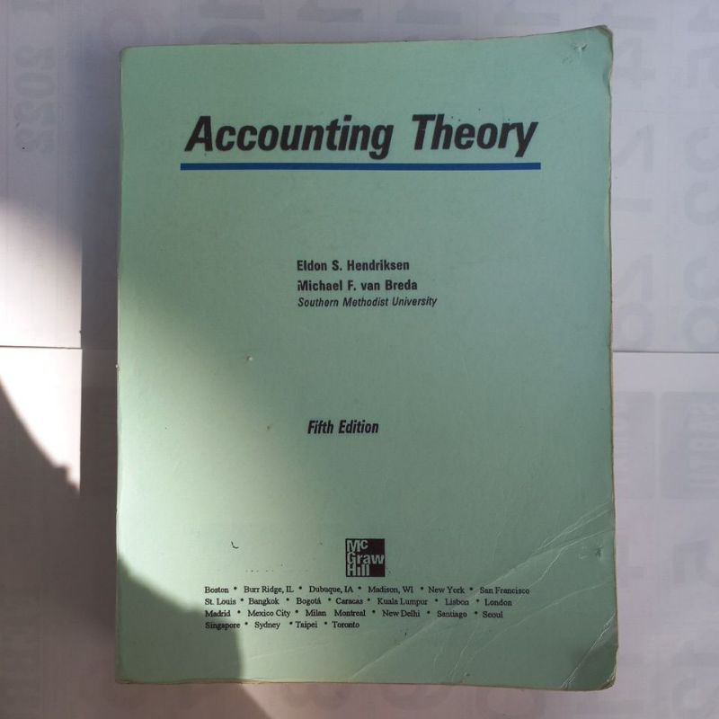 Buku Accounting Theory / Teori Akuntansi Hendriksen Versi Bahasa Inggris (Preloved)
