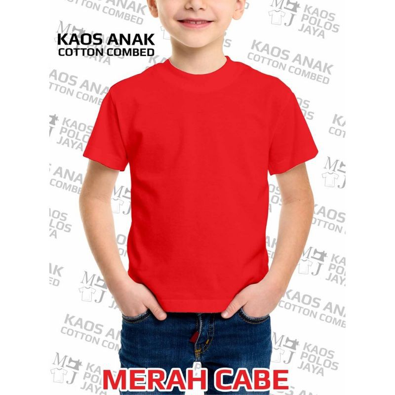 kaos polos anak bayi kancing pundak baju polos