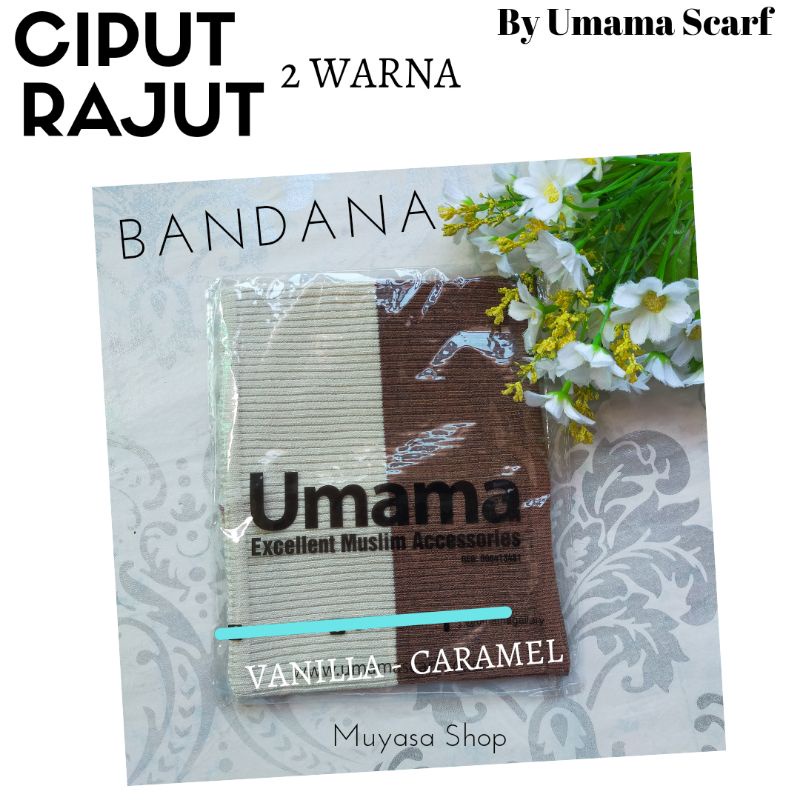 Ciput Rajut Umama 2 warna Inner Bandana Rajut Premium by Umama Scarf dalaman hijab ciput rajut premi