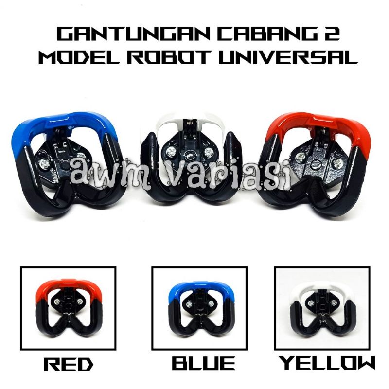 gantungan barang motor model cakar cabang dua