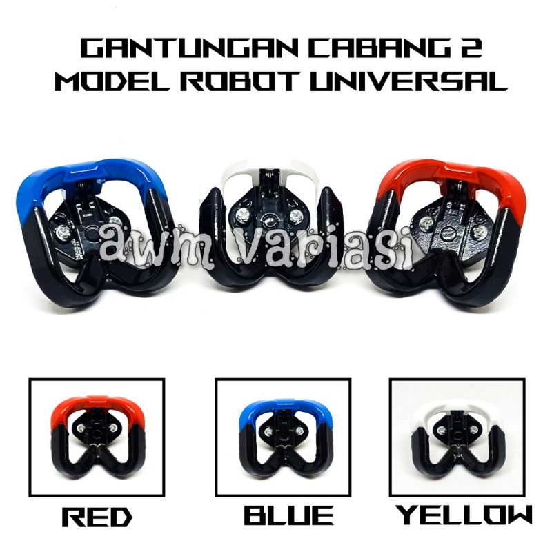 gantungan barang motor model cakar cabang dua UNIVERSAL