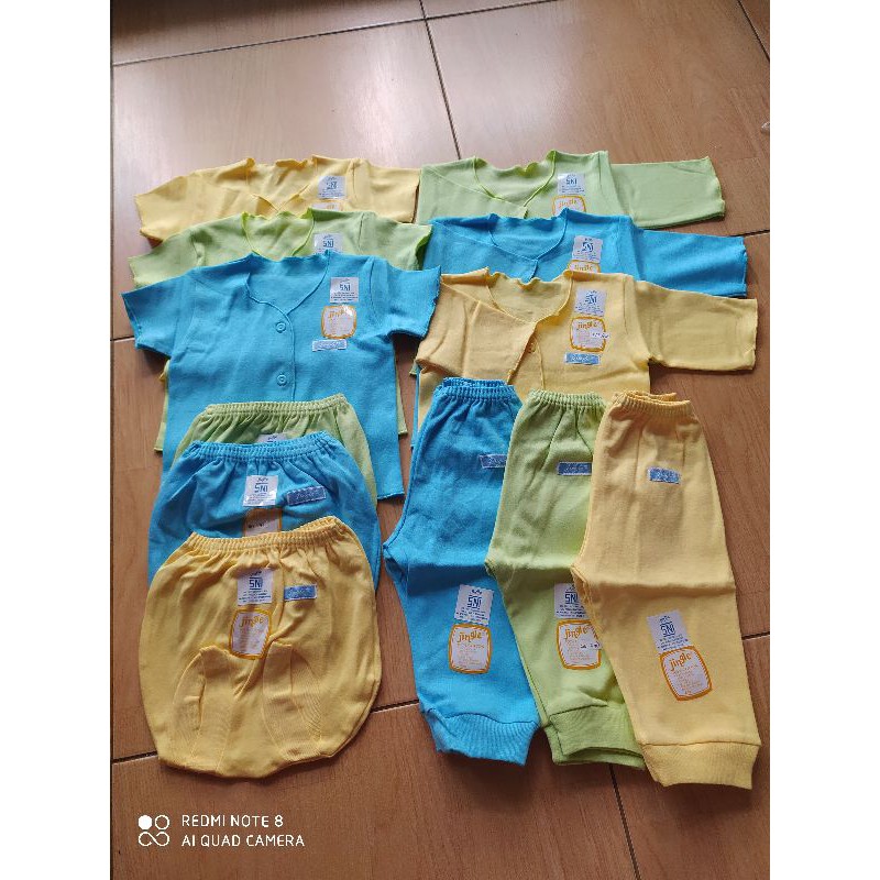 Baju Bayi Newborn Baru Lahir 0 - 3 Bulan Jingle (12pcs)