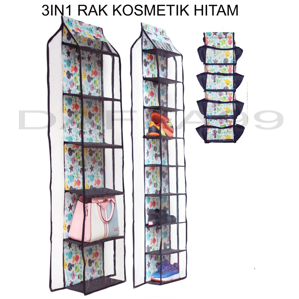 RAK GANTUNG SET 3 IN 1 BAHAN MIKA FULL RESLETING