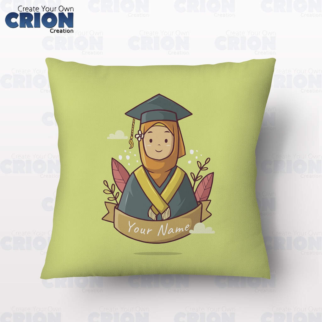 Bantal Wisuda / Graduation - Bisa custom Nama - souvenir/kado - By Crion