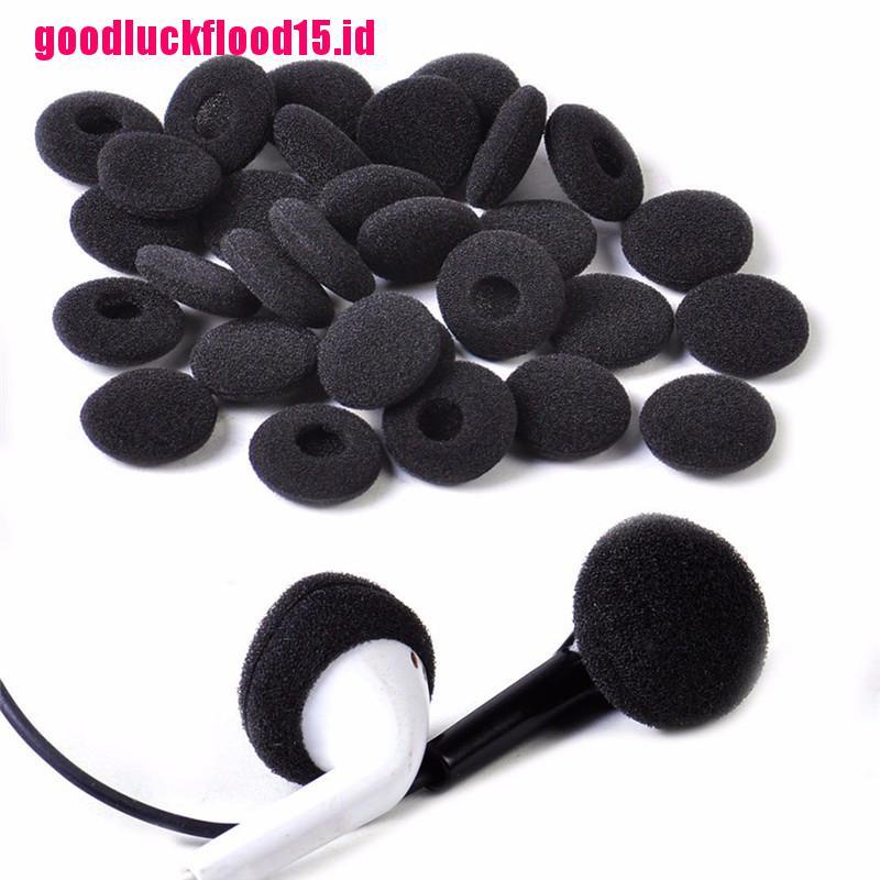 {LUCKID}30PCS Black Soft Foam Sponge Ear Pad Earbud Cap For Headphone Earphone Cover