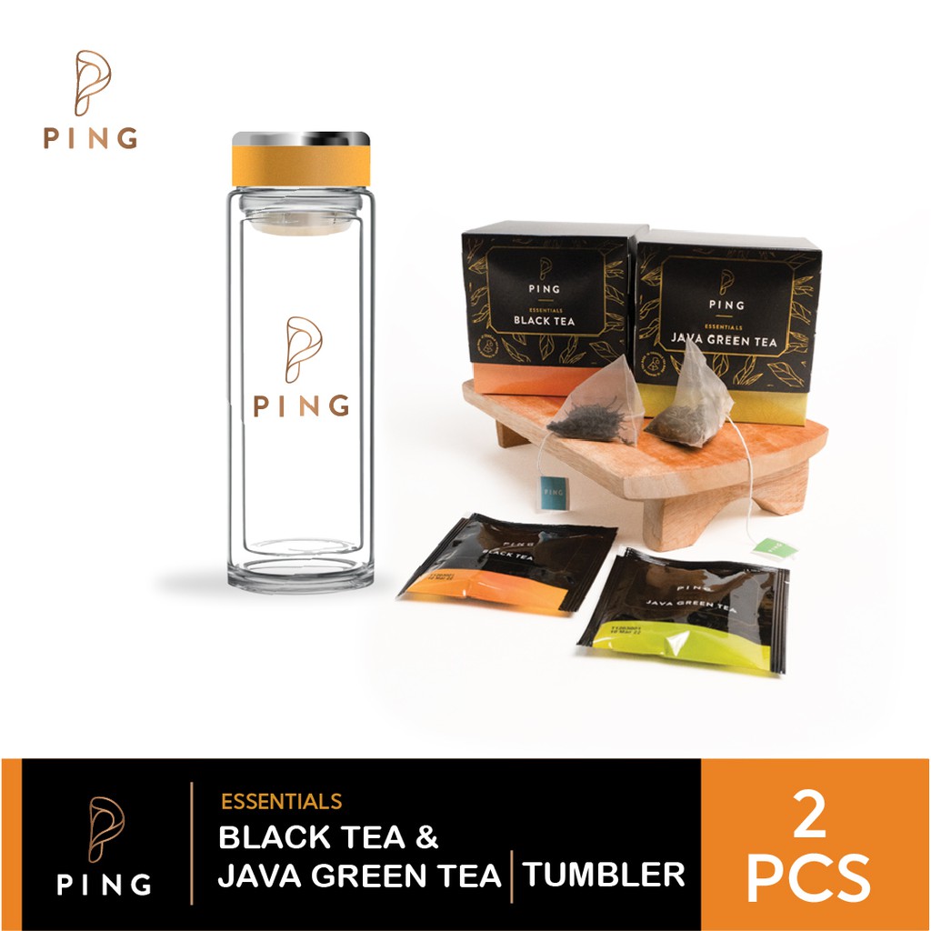 

Ping Tea Essentials Black Tea + PING Essenttials Java Green Tea + PING Tumbler