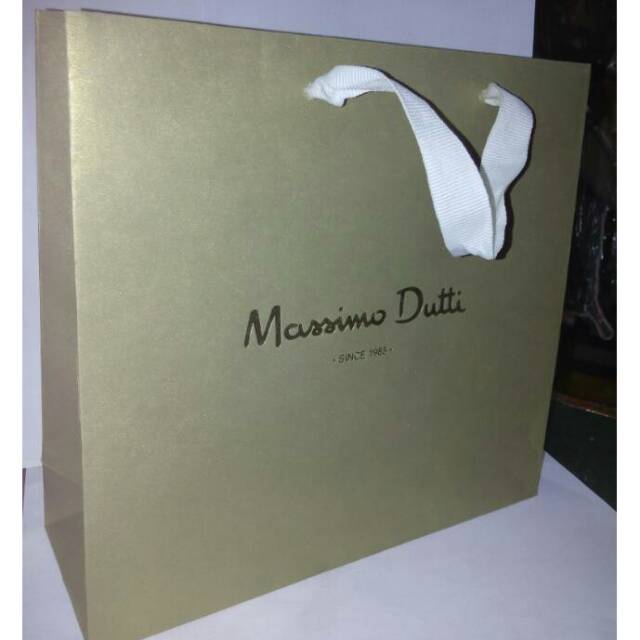 

Paper bag besar Massimo Dutti 11x30xT34 Coklat Tas kertas Lebaran Idul Fitri