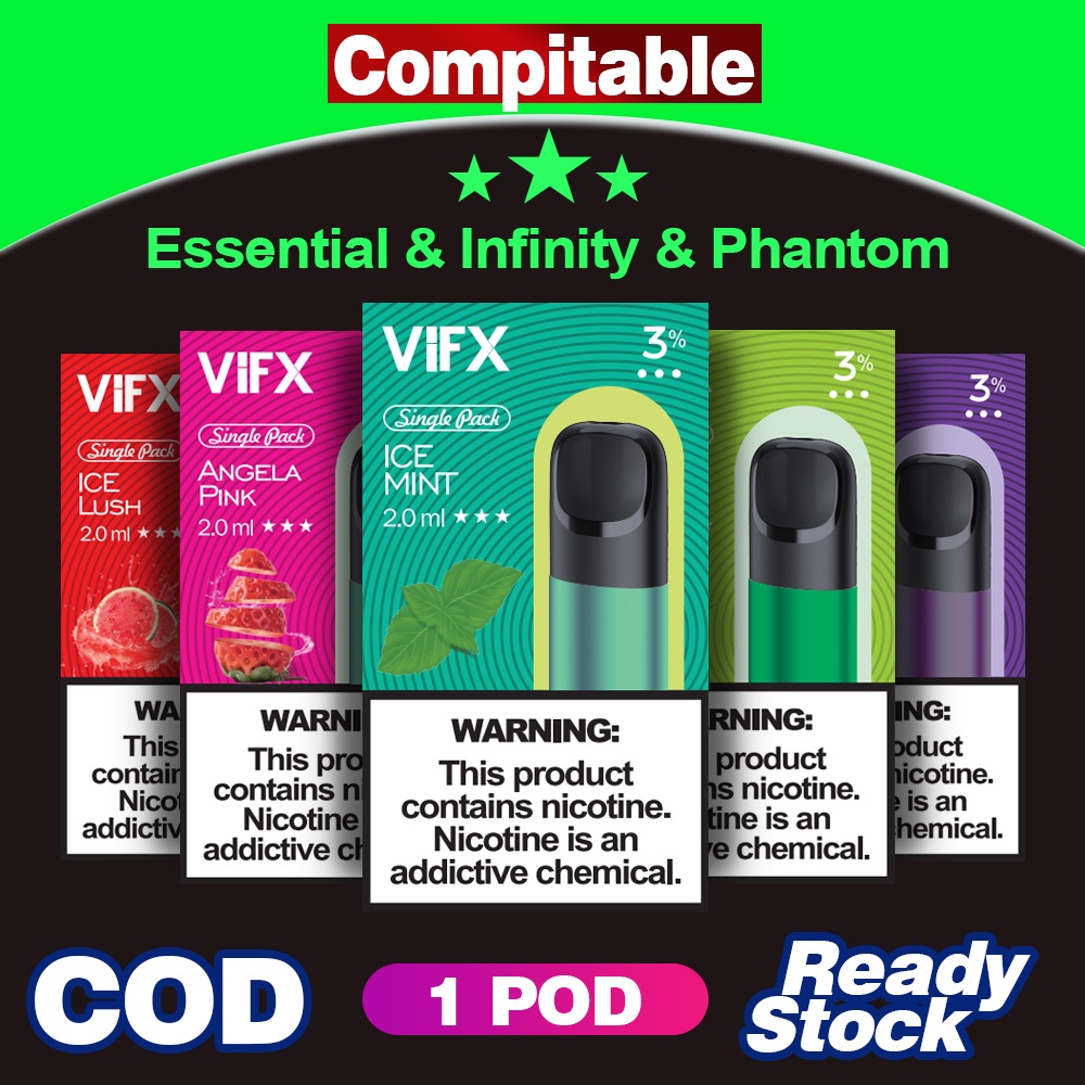 ViFX Pod Compatible RELX Infinity &amp; Essential &amp; Phantom - All Flavours∣1 Pack Isi 1 Pod