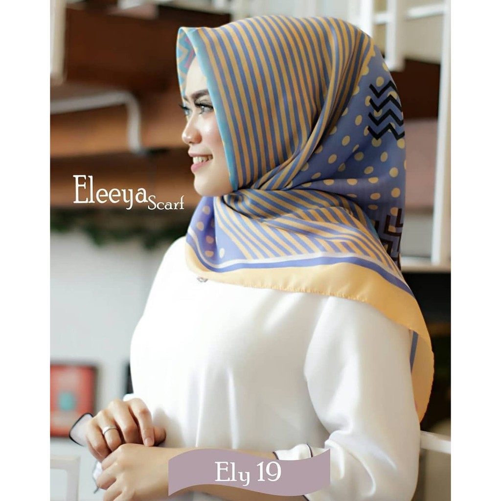 HIJAB SEGIEMPAT MOTIF ELY 19 II Eleeya Scarf