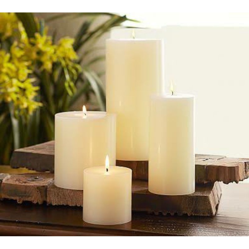 UNSCENTED PILLAR CANDLES