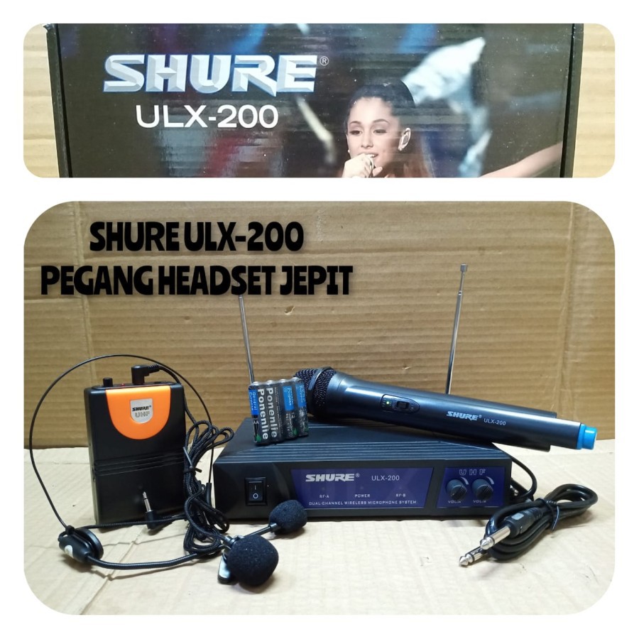 MIC WIRELESS SHURE ULX 200 MIC HANDLE JEPIT HEADSET