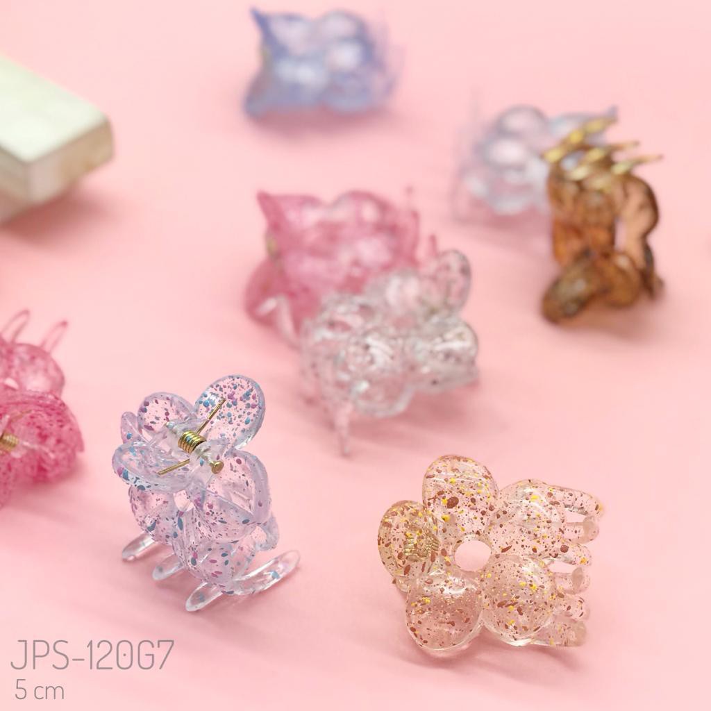 SHARON - JEPITAN RAMBUT HAIRCLIP BUNGA WARNA BENING MOTIF ABSTRACK JEPIT JEDAI LUCU