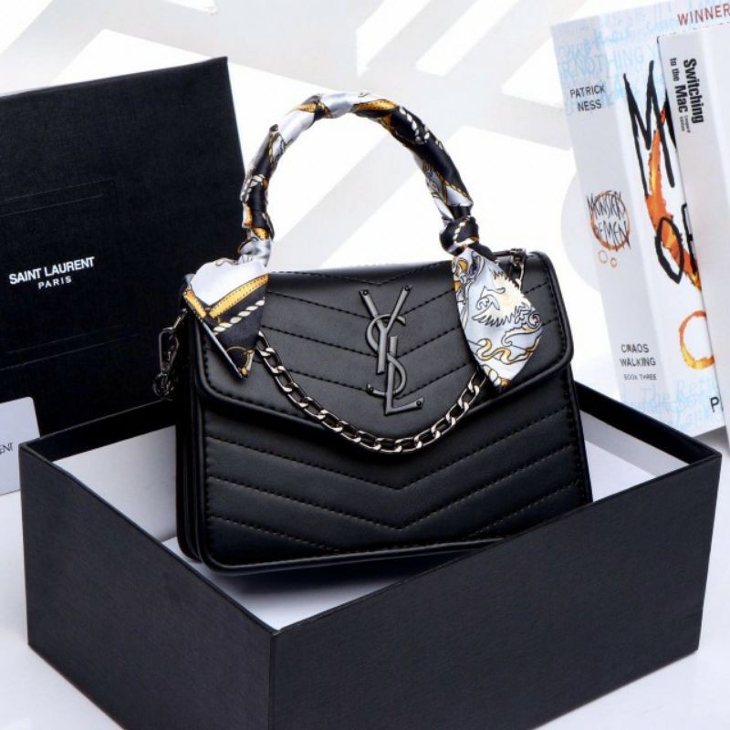 TAS YSL SAINT LAURENT TOP HANDLE 1828 SEMIORIGINAL WITH BOX