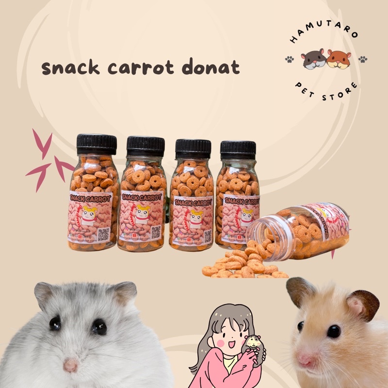 Snack Camilan Hamster Carrot donuts 60mL