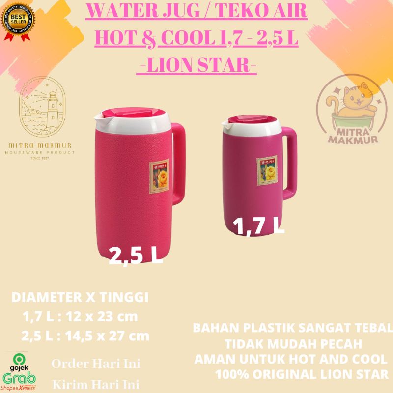 LION STAR - WATER JUG HOT AND COLD 1,7 - 2,5 LITER