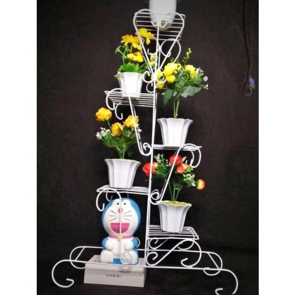 Rak bunga besi 6 susun