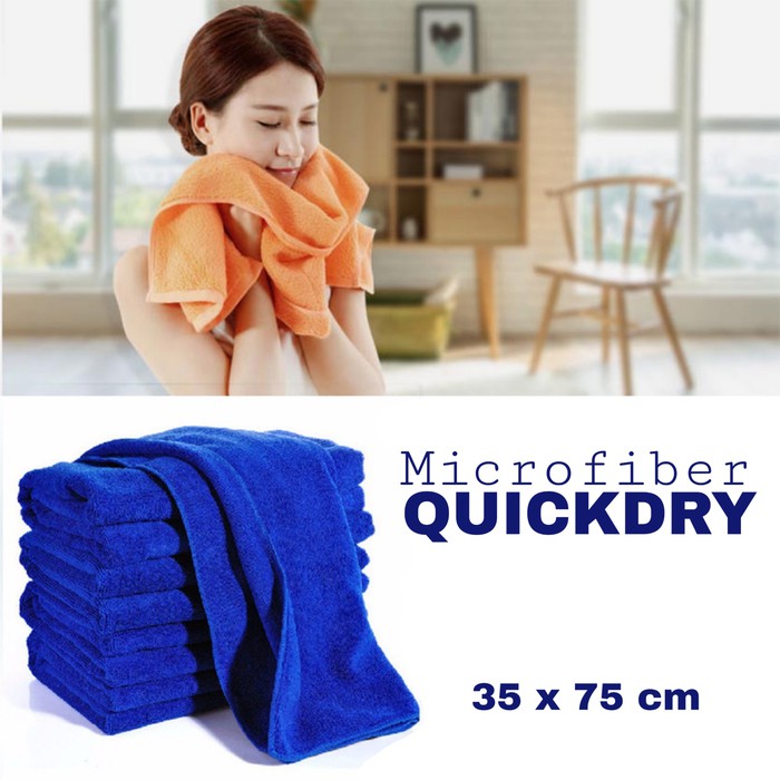 Quickdry Handuk Microfiber ukuran 35 x 75 cm