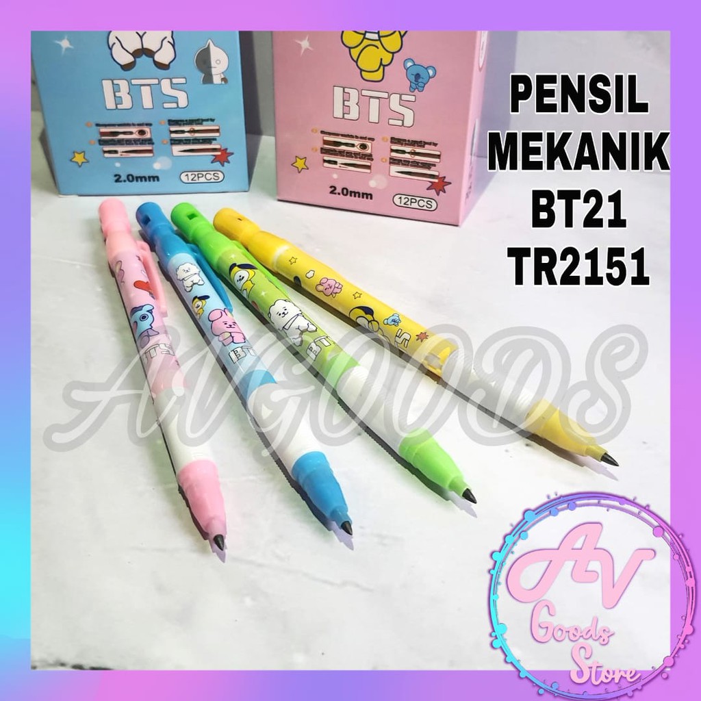 

pensil / pensil mekanik 2.0 BTS 12pcs / pensil mekanik BT21 TR-2151 (12pcs)