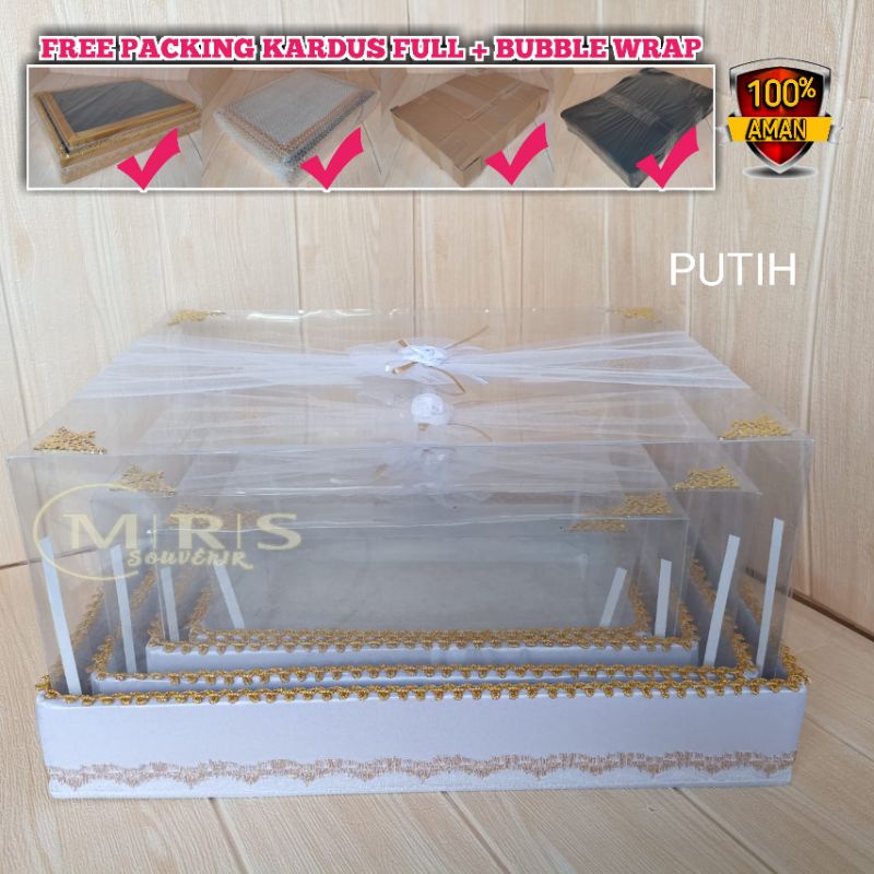 Box Mika Hantaran Seserahan Pernikahan Model Kekinian Full Hiasan Ornamen Aksesoris Renda