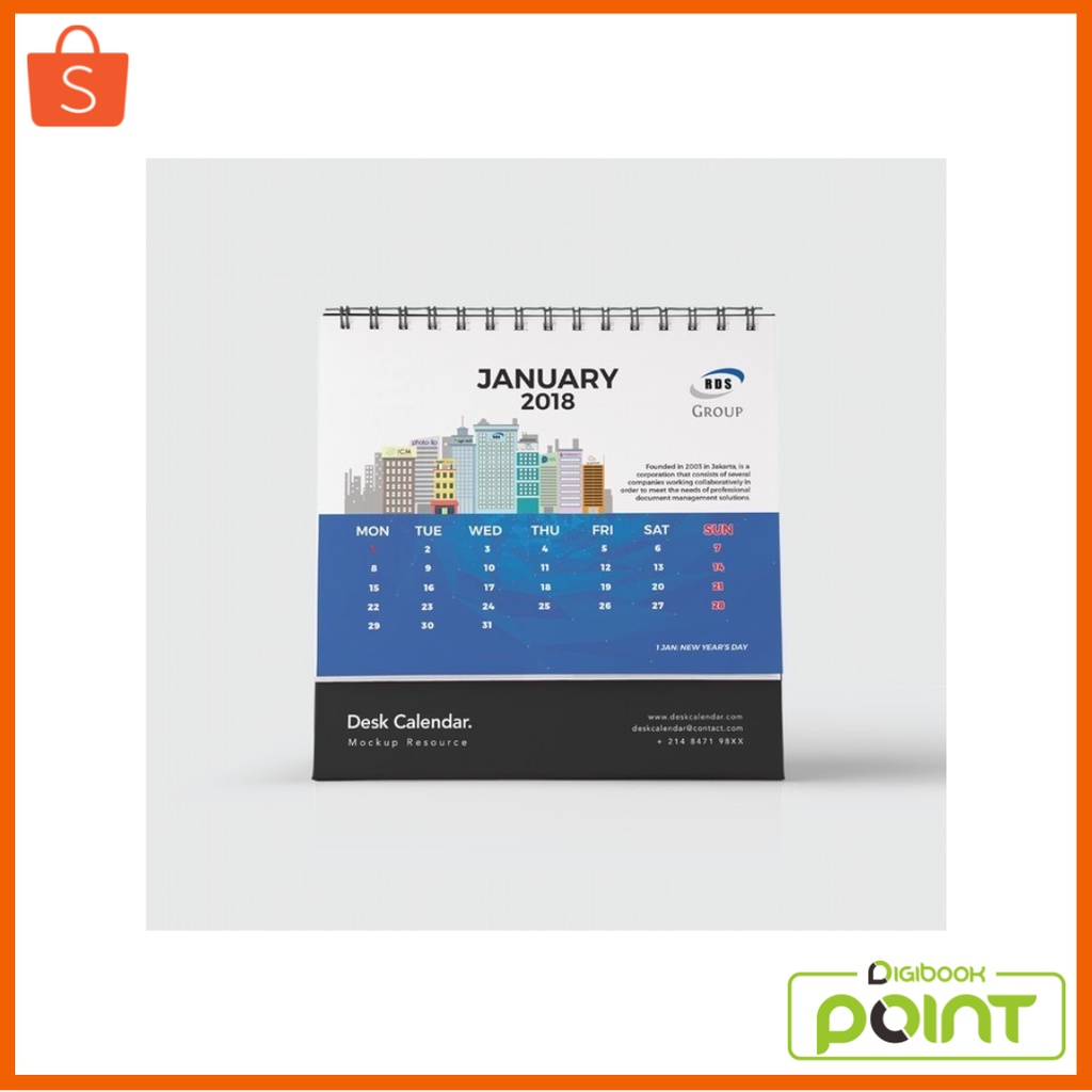 

Kalender Meja Custom - Tatakan Linen Hitam - 13 Lembar 2 Muka