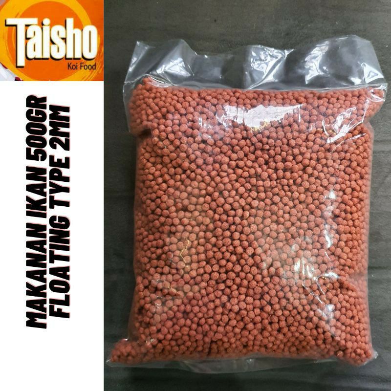 TAISHO TAISO RED MERAH 2 MM 500 GRAM PELET PAKAN MAKANAN IKAN KOI APUNG NUTRISI LENGKAP VITAMIN