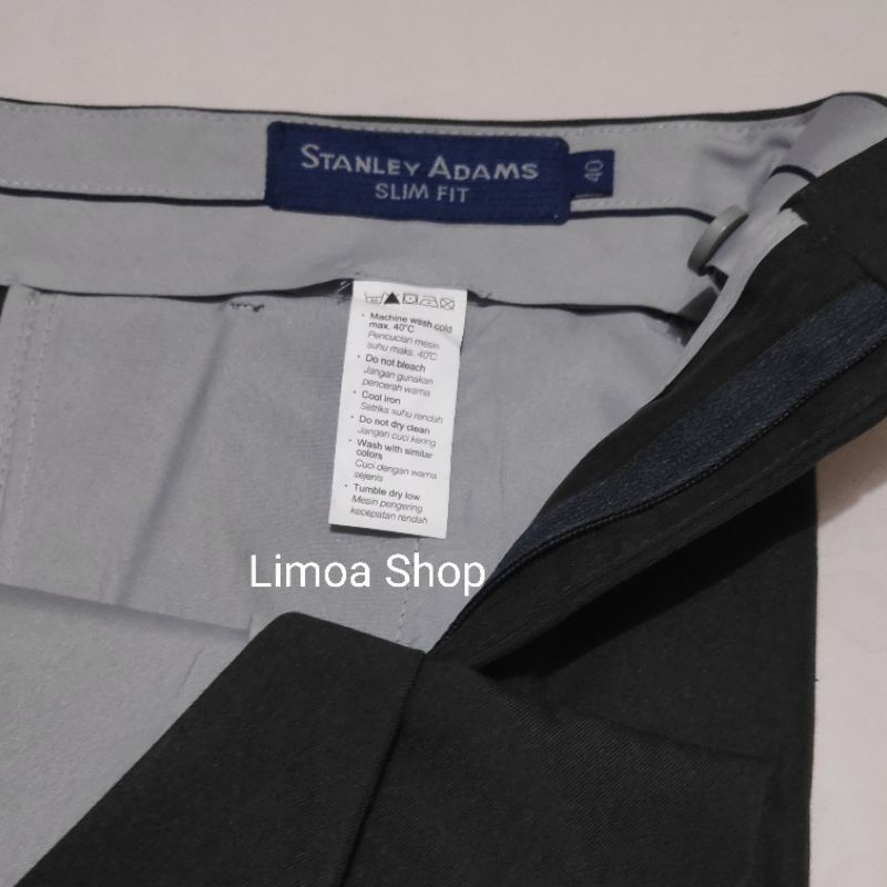 Celana Pria Formal STANLEY ADAMS Slimfit Abu Gelap SA 29