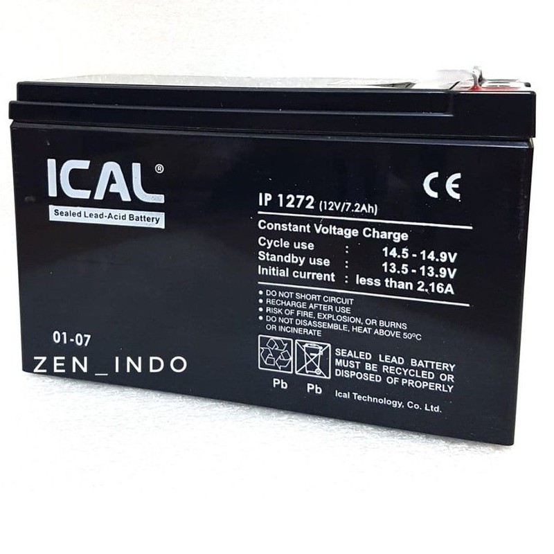 Baterai AKI UPS ICAL IP 1272 12V/7.2Ah