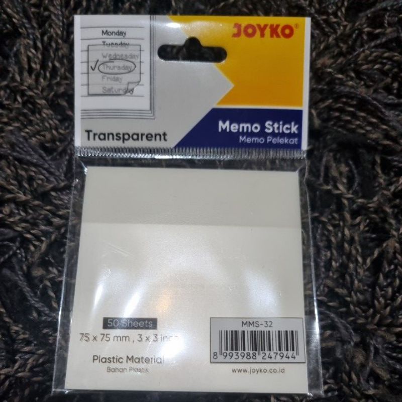 Joyko Memo Stick Transparent MMS-32