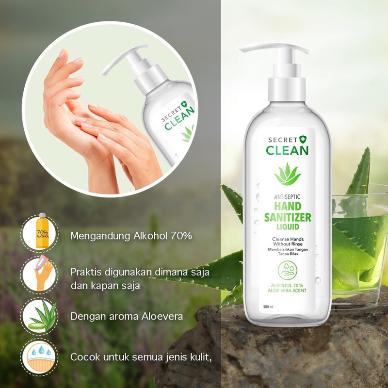 Hand sanitizer 500ml secret clean